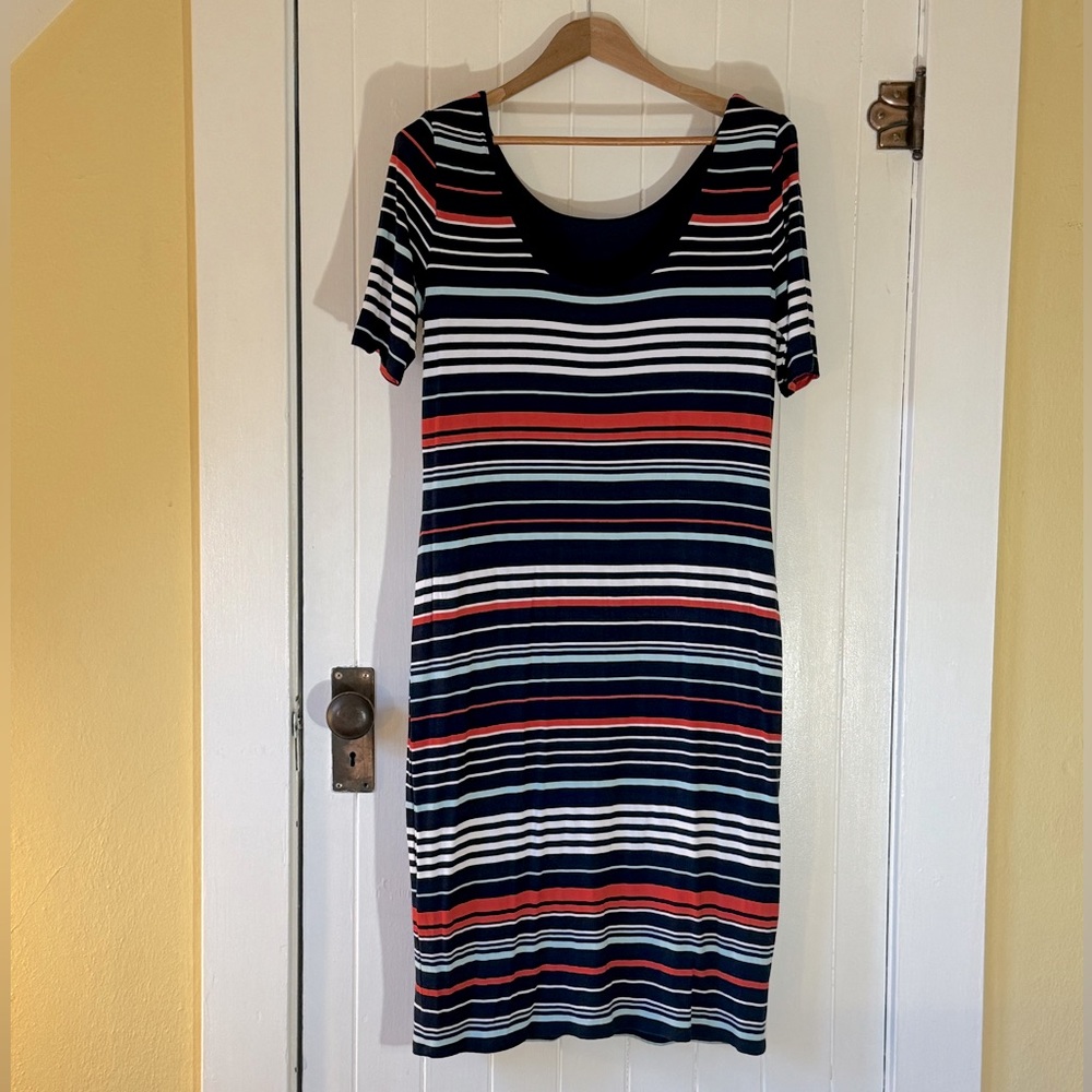 Stripped Midi Dress